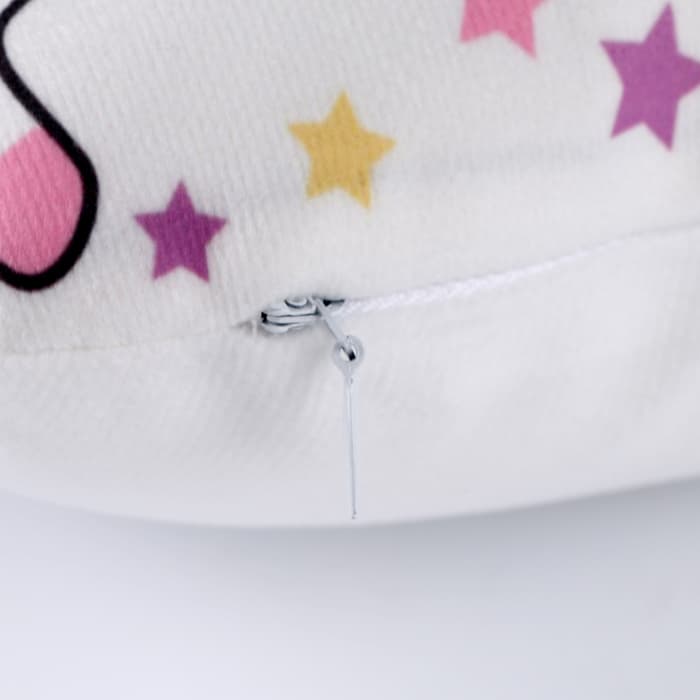 Подушка декоративная фигурная «Единорог», 24×30 см, белая/розовая