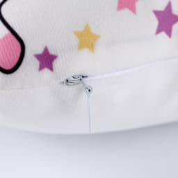 Подушка декоративная фигурная «Единорог», 24×30 см, белая/розовая