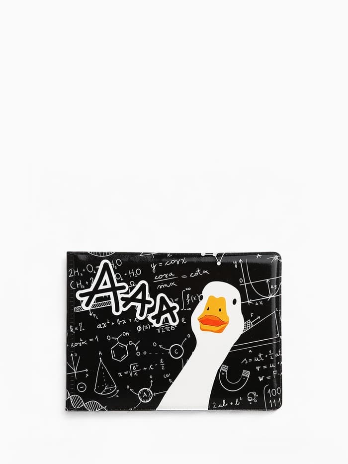 Обложка для студенческого билета «Гусь», чёрная