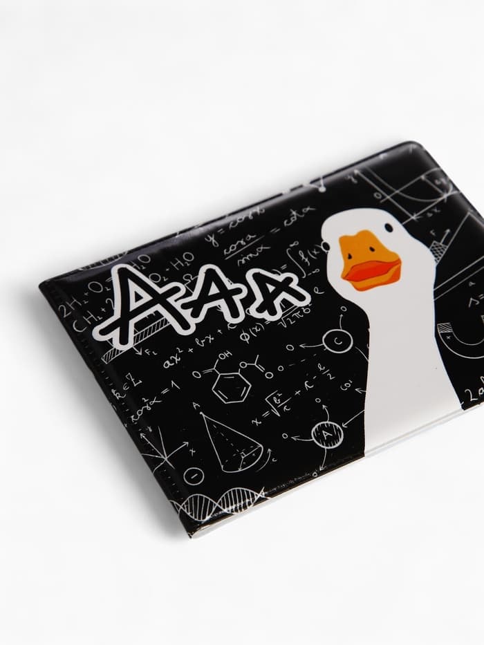 Обложка для студенческого билета «Гусь», чёрная