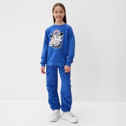 Свитшот детский MINAKU, синий, рост 104 см