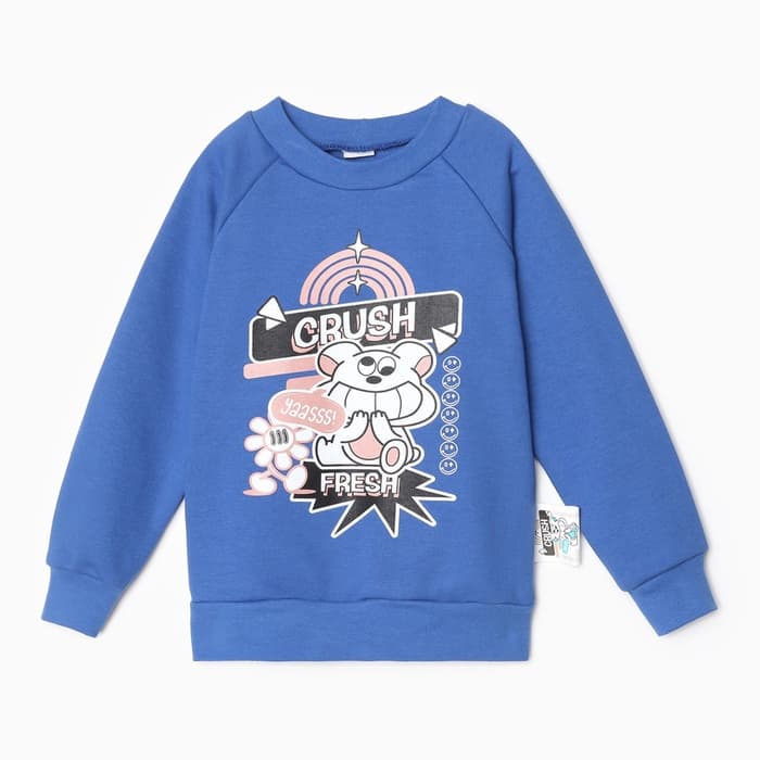 Свитшот детский MINAKU, синий, рост 104 см