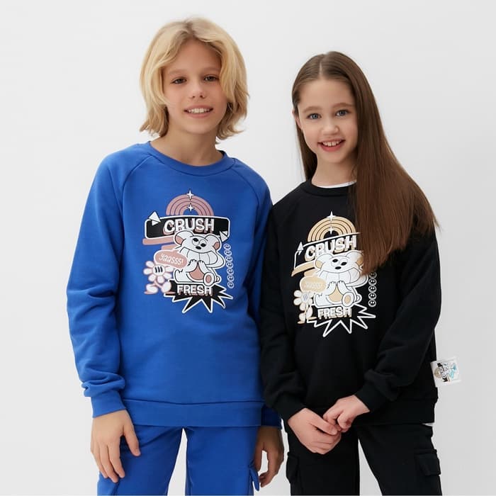 Свитшот детский MINAKU, синий, рост 104 см