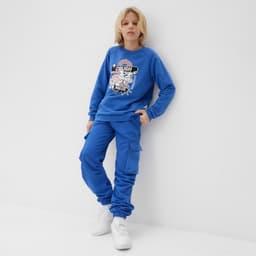 Свитшот детский MINAKU, синий, рост 104 см