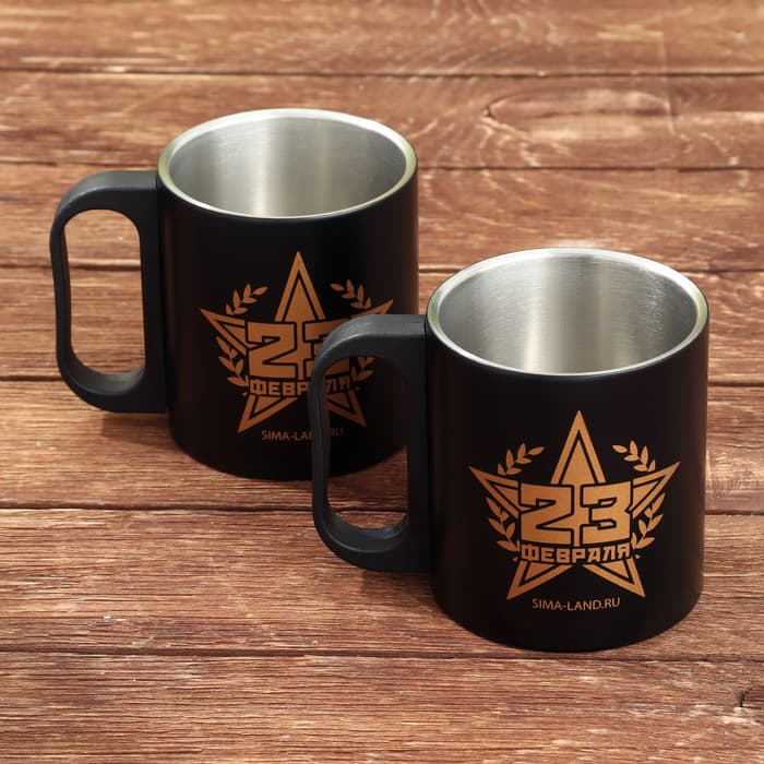 Подарочный набор туристический «Защитнику на 23 февраля», термос 500 мл, кружка 2 шт.