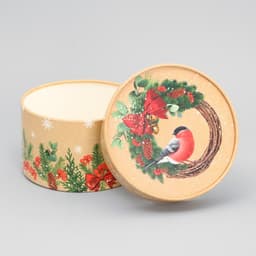 Коробка подарочная «Новогодний венок», 12×8 см