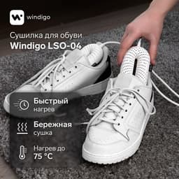 Сушилка для обуви Windigo LSO-04, 17 см, 20 Вт, с индикатором, белая