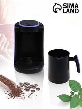 Турка электрическая Luazon LTE-602, 600 Вт, 300 мл, автоотключение, сиреневая