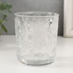 Банка для свечей стеклянная «Будь самой счастливой» прозрачная 200 мл 7.5×7.5×8.2 см