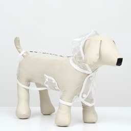 Дождевик для собак, размер XS, ДС 18, ОГ 25-30, ОШ 25 см, белый