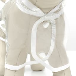 Дождевик для собак, размер XS, ДС 18, ОГ 25-30, ОШ 25 см, белый