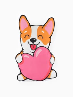 Подушка декоративная «Коржик с сердцем», 31×22 см, велюр