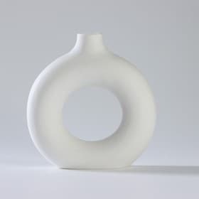 Ваза сервировочная SL Home «Пончик», 18×18.5 см, горло 3.5 см, керамика, белая