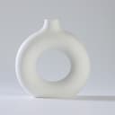 Ваза сервировочная SL Home «Пончик», 18×18.5 см, горло 3.5 см, керамика, белая