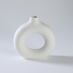 Ваза сервировочная SL Home «Пончик», 18×18.5 см, горло 3.5 см, керамика, белая