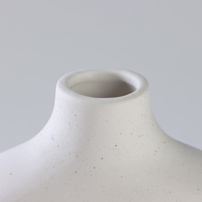 Ваза сервировочная SL Home «Пончик», 18×18.5 см, горло 3.5 см, керамика, белая