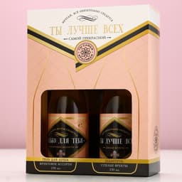 Подарочный набор ЧИСТОЕ СЧАСТЬЕ «Ты лучше всех!»: гель для душа и шампунь для волос шампанское, 2×250 мл