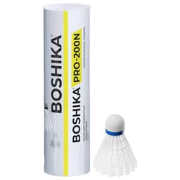 Набор воланов для бадминтона BOSHIKA PRO-200N, 6 шт., нейлон, в тубе, белый
