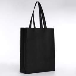 Шопер, 42×10×30 см, однотонный, без подклада, цвет чёрный