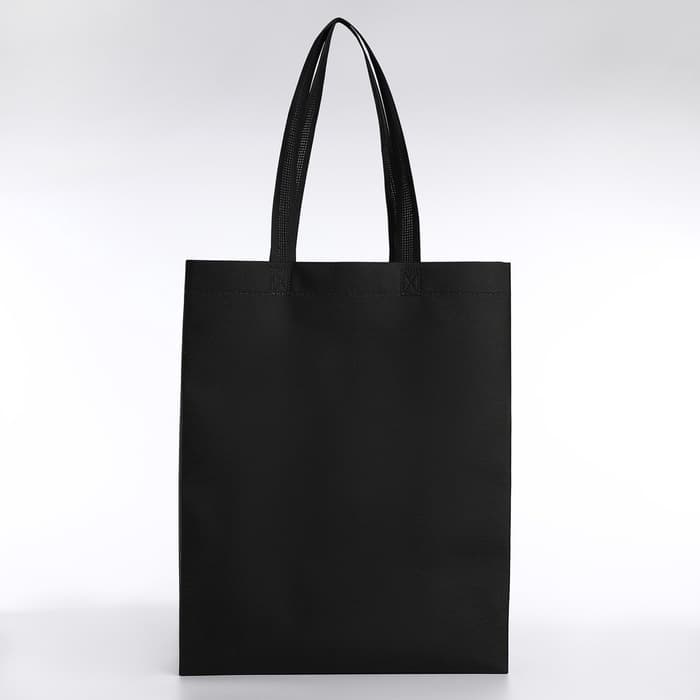 Шопер, 42×10×30 см, однотонный, без подклада, цвет чёрный