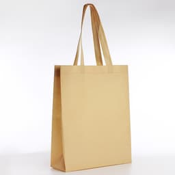 Сумка шопер, 42×10×30 см, однотонный, без подклада, бежевый