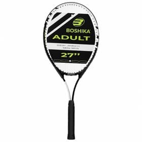 Ракетка для большого тенниса BOSHIKA ADULT, алюминий, 27'', чёрно-белая