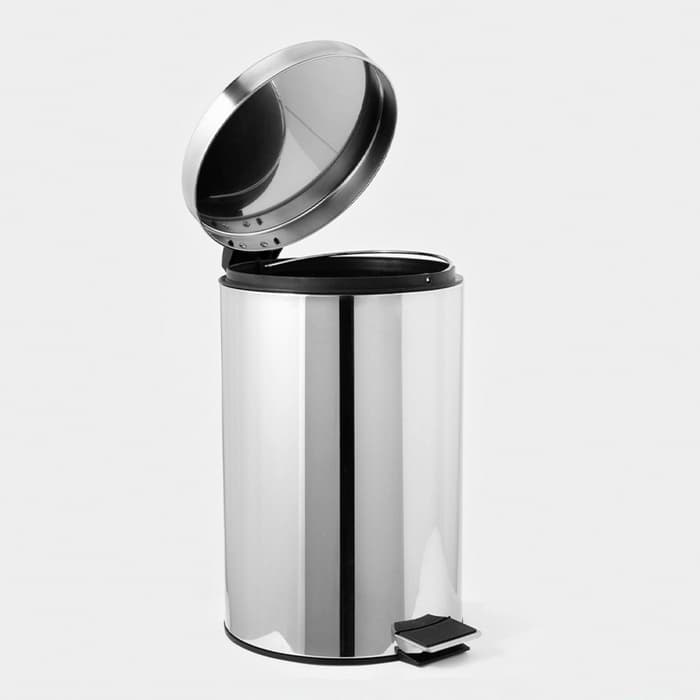 Ведро с педалью Доляна, 12 л, нержавеющая сталь