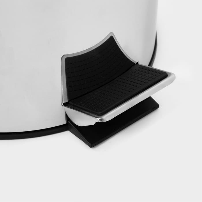 Ведро с педалью Доляна, 12 л, нержавеющая сталь