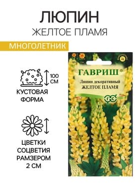 Семена цветов Люпин декоративный «Жёлтое пламя», 0.5 г, «Гавриш»
