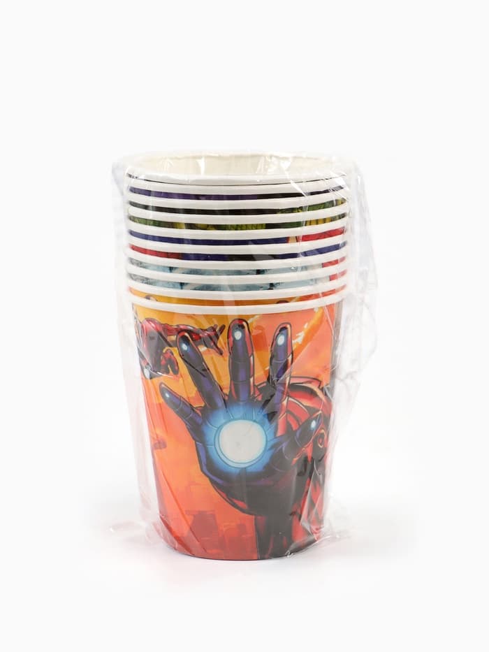 Стакан бумажный одноразовый «С Днем Рождения!», 250 мл, 10 штук, Мстители