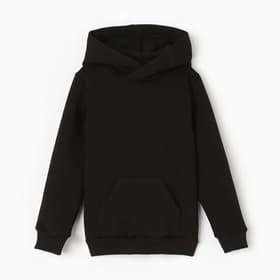 Худи детское с карманом, чёрное, рост 92 см