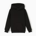 Худи детское с карманом, чёрное, рост 92 см