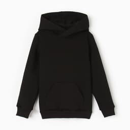 Худи детское с карманом, чёрное, рост 92 см