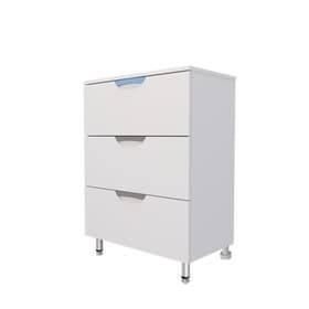 Комод для ванной «Модерн 700», на ножках, 3 ящика, 300×700×800 мм, цвет белый