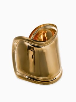 Браслет манжета «Изгиб», d=6 см, цвет золото