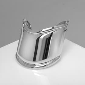 Браслет манжета «Изгиб», d=6 см, цвет серебро