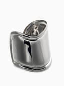 Браслет манжета «Изгиб», d=6 см, цвет серебро