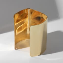 Браслет манжета «Погриб», металл, цвет золото