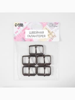 Пряжка проволочная, 3.9×2.7 см, 32 мм, 5 шт., цвет чёрный никель