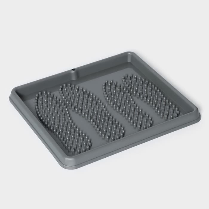 Лоток для обуви малый Darel plastic, 43.5×39 см, пластик, серый