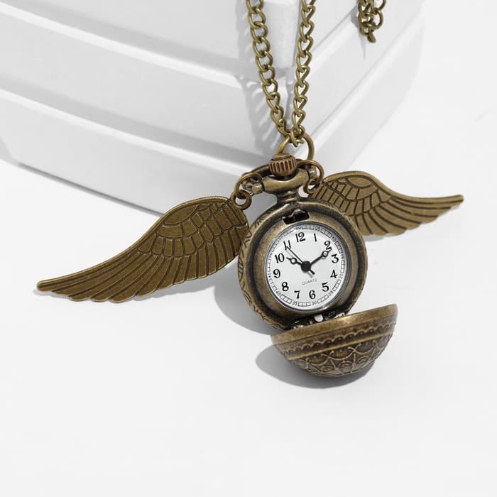 Часы карманные «Снитч», кварцевые, диаметр циферблата 2.7 см, бронзовые