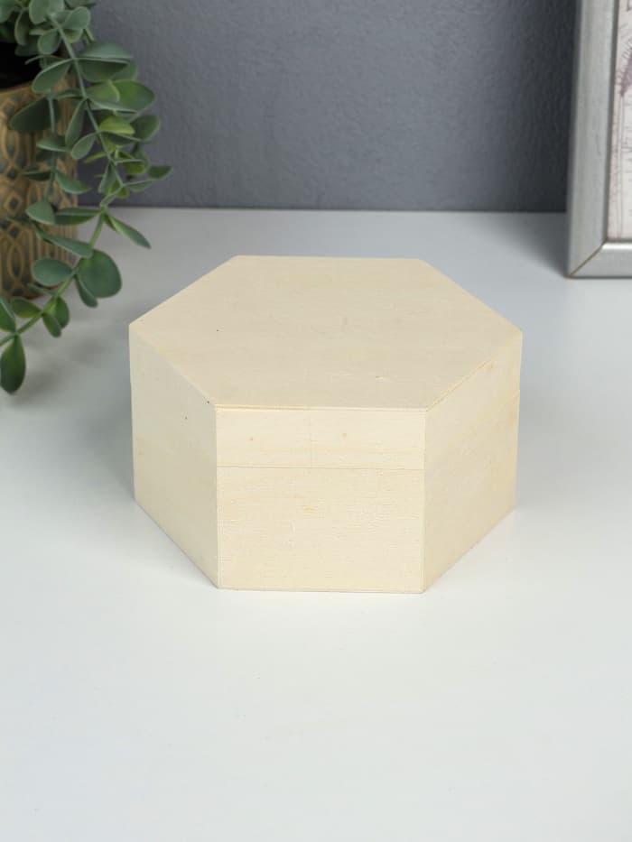 Шкатулка для росписи дерево «Шестигранник», без замочка, для украшений, 13×11.5×7 см