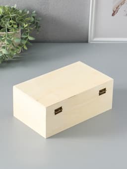 Шкатулка для росписи дерево «Прямоугольная», замок пряжка, 23.5×14×9.5 см