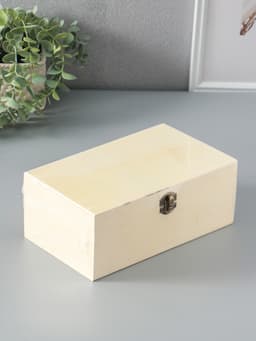 Шкатулка для росписи дерево «Прямоугольная», замок пряжка, 23.5×14×9.5 см