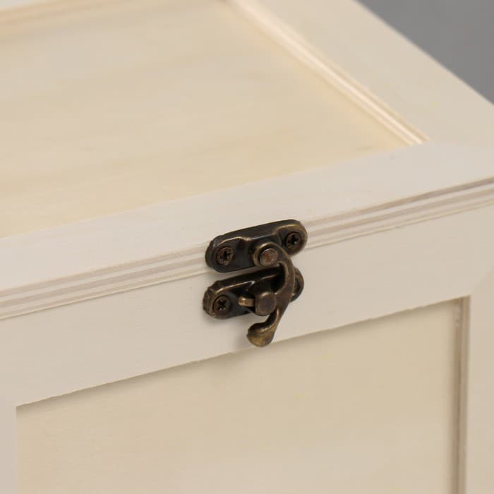 Шкатулка - куб для росписи дерево «Квадратный ящик», замок-крючок, 15×15×15.5 см