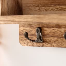 Настенные крючки декоративные для росписи с карманом и полочкой «Натуральный», дерево, 8.5×38×28 см