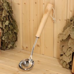 Ковш - черпак для бани и сауны, 100 мл, деревянная ручка, 43 см, «Добропаровъ»