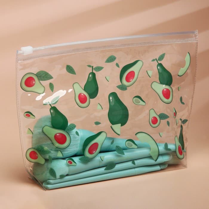 Косметичка из прозрачного PVC 21×2×14 см «Авокадо»