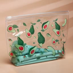 Косметичка из прозрачного PVC 21×2×14 см «Авокадо»