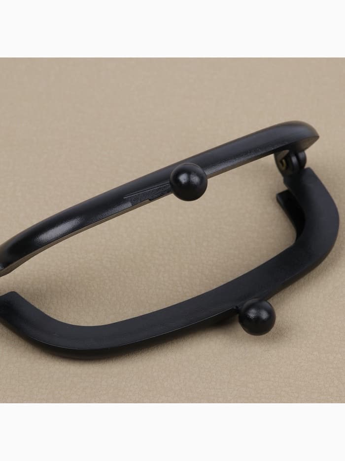 Фермуар пришивной, 9×5.5 см, чёрный